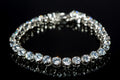 9ct White Gold 10.00ctw LAB GROWN Diamond Tennis Bracelet IGI Certified image 1