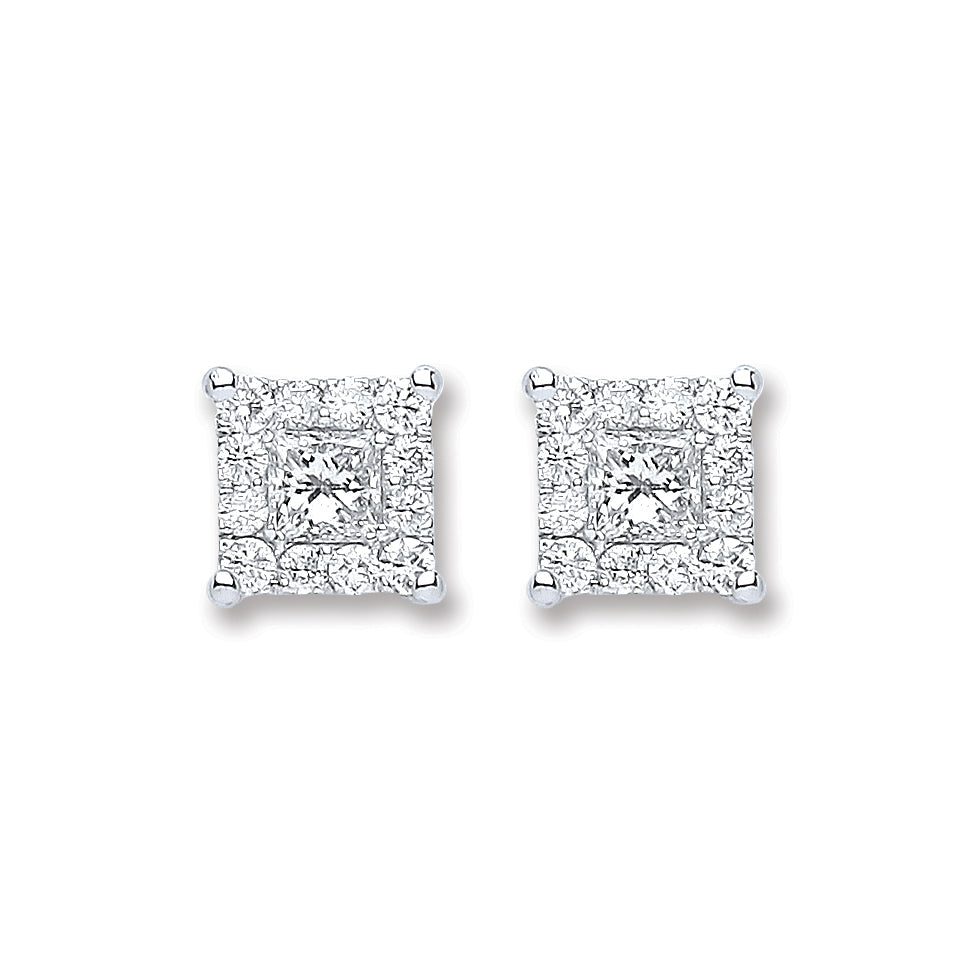 18k White Gold 0.50ct Dia Stud Earrings image 0
