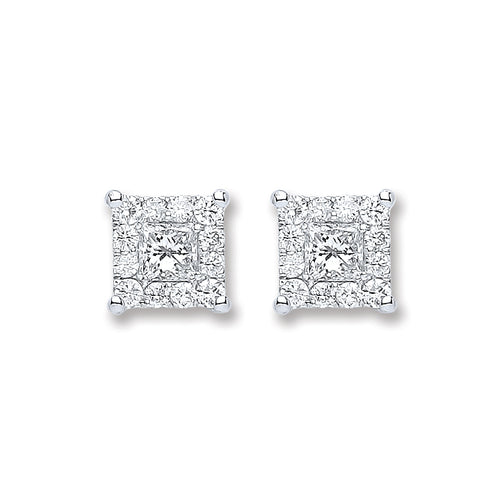 18k White Gold 0.50ct Dia Stud Earrings image 0