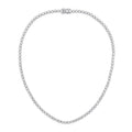 9ct White Gold 20.00ctw LAB GROWN Diamond Tennis Necklace IGI Certified image 0