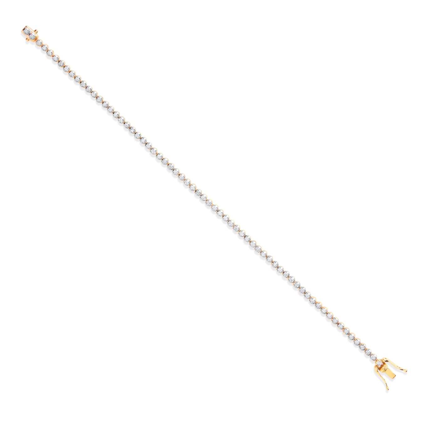 18k Yellow Gold 1.00ctw Diamond Tennis Bracele image 0