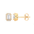 Yellow Gold Baguette Earrings image 0