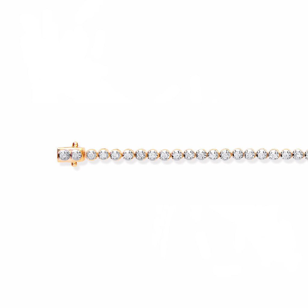 18k Yellow Gold 1.00ctw Diamond Tennis Bracele image 1