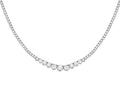 18k White Gold Graduated 10.00ct 17-Inch Necklace image 0