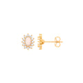 Yellow Gold Opal Earrings image 0