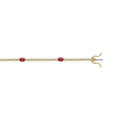9k Yellow Gold 0.40ct Diamond 1.15ct Ruby Bracelet image 0
