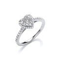 18k 0.50ctw Heart Shaped Dress Ring image 0